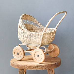 Accesorios de cochecito natural más vendidos para muñecas precio más barato muñeco de ratán cochecito de peluche cochecito pasear - Product Image 2