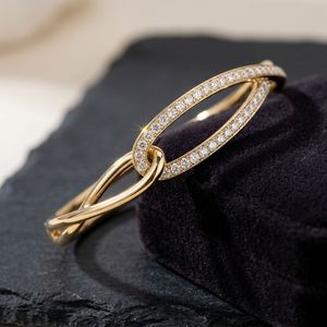 Premium <b>infinity</b> inspired diamond <b>bracelet</b> featuring brilliant round stones luxury bridal and fashion jewelry - Product Image 5