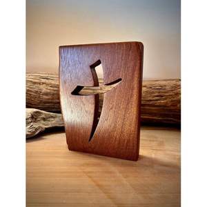 Croix en bois spirituelle chrétienne, article spirituel chrétien, belle plaque en bois - Product Image 5