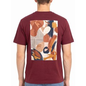 T-shirts pour hommes en coton 100% imprimé graphique marron, col rond, coupe classique, manches courtes, style streetwear, décontractés - Product Image 2