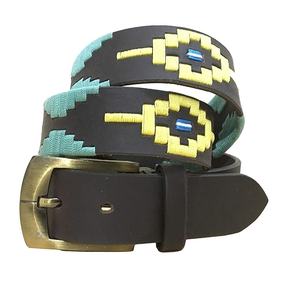 Equestrian Polo <b>Leather</b> Belt with Brass Pin Buckle Top Grain <b>Harness</b> <b>Leather</b> - Product Image 6