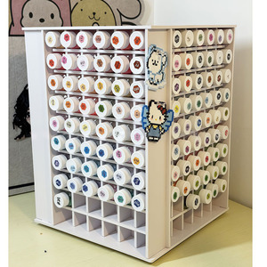 Boîte de rangement de perles Hama en <span class=keywords><strong>plastique</strong></span> écologique pour bureau, avec séparateurs pour bouteilles et pots de 30 ml, organisateur rotatif multi-niveaux 240 compartiments - Product Image 1