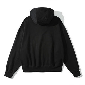 เสื้อฮู้ดซิปโอเวอร์ไซส์ผู้ชาย OEM 2026 สีพื้น ผ้าฝ้ายฟลีซ ระบายอากาศได้ดี สไตล์ลำลอง สตรีทแวร์ มีกระเป๋าหน้า ดีไซน์โลโก้ - Product Image 4