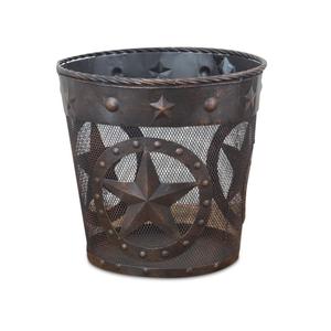Elegant Metal Waste <b>Basket</b> for Home Office <b>Bathroom</b> Durable Decorative Dustbin - Product Image 1