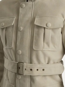 <b>Mens</b> Field <b>Suede</b> Belted Coat - Product Image 4