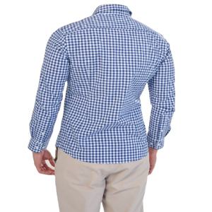 Camisa Formal de Negocios para Hombre, Corte Entallado, Manga Larga, Popelina Teñida con Hilo, 100% Algodón, Transpirable, Moda de Verano, con Botones - Product Image 5