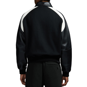 Veste en cuir pour homme, 100% cuir d'agneau, col rabattu, logo sur le devant, coupe-vent, respirante, hiver, Avirex, personnalisée, style streetwear - Product Image 6