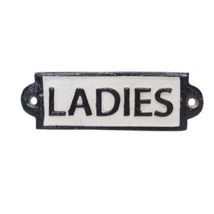 Plaque murale rectangulaire en fonte pour toilettes, petite taille, décoration artisanale pour bâtiment, panneau WC général pour la décoration - Product Image 6