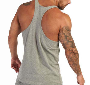 Camiseta sin mangas de corte regular para hombre, ligera, de poliéster y algodón, transpirable, sin costuras, informal, para gimnasio, fitness, verano. - Product Image 4