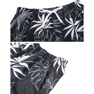 Manufacturer Single <b>Layer</b> 5.5-inch Inseams Black Mens Custom Cropped Fit <b>Mid</b> Waist Breathable Drawstring Wide Leg Gothic Shorts - Product Image 3