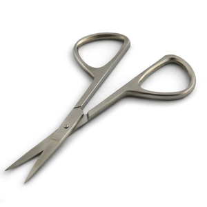 Ciseaux à cuticules professionnels en acier inoxydable à pointe incurvée, finition argent mat, avec logo personnalisé, pour manucure et soin des ongles, vente en gros - Product Image 6