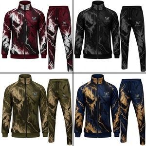 Premium Sublimation Tracksuit Jacket <b>Pants</b> Set Custom Sportswear Gym Workout Fitness Running Training 100% Cotton Eco-Friendly - Product Image 4