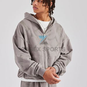 Sudadera con Pedrería de Alta Calidad para Hombre, Exportación al por Mayor, Sudadera con Pedrería Personalizada para Hombre, Proveedor de Ropa Urbana - Product Image 3