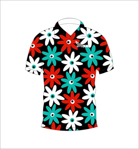 เสื้อโปโลพิมพ์ลายดอกไม้แบบกำหนดเอง แขนสั้น สวมใส่สบาย เหมาะสำหรับกอล์ฟ เทนนิส ชุดทีมฤดูร้อน - Product Image 3