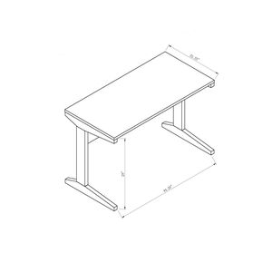 Scrivania per Computer da Casa/Ufficio con Ruote Bloccabili, Pannello Modesto Staccabile, Due Cassetti (Incluso Cassetto Portadocumenti), Ripiano Portaoggetti, Materiale Metallico - Product Image 6