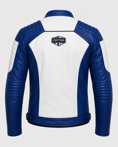 High Quality Custom Men's Genuine Leather <b>Racer</b> Motorcycle <b>Jacket</b> Windproof Flame-Retardant CE Protection Outdoor Fashion - Product Image 3
