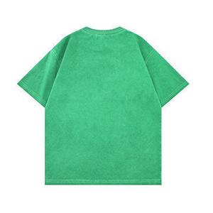 เสื้อยืดคอกลมแขนสั้นทรงโอเวอร์ไซส์สำหรับผู้ชาย สวมใส่สบาย เหมาะสำหรับออกกำลังกายและใส่ลำลอง เป็นมิตรต่อสิ่งแวดล้อม ผลิตจากผ้าฝ้าย 100% ล้างสีแบบแอซิดวอช - Product Image 2
