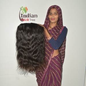Perruque à fermeture complète en dentelle, longueur moyenne, noir naturel, cheveux indiens Remy, dentelle transparente, cheveux de bébé, taille moyenne, cheveux humains - Product Image 5