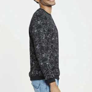 เสื้อสเวตเชิ้ตคอกลมทรงปกติสำหรับผู้ชาย ผ้าฝ้าย 100% ลายพิมพ์ซิลิโคน กันเป็นขุย กันน้ำ - Product Image 4