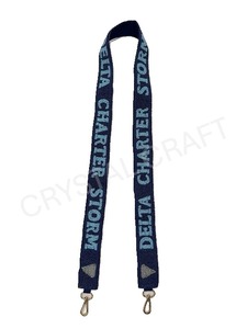 CRYSTAL CRAFT SU Sangle en sangle bleue Jaguar avec texte en relief jaune, crochet réglable, modèle vintage écologique 4583, accessoire de mode - Product Image 5