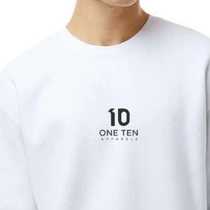 Sweat-shirt à col rond épais pour homme en molleton de coton, style streetwear décontracté, coupe ample, vêtements personnalisés en gros - Product Image 3
