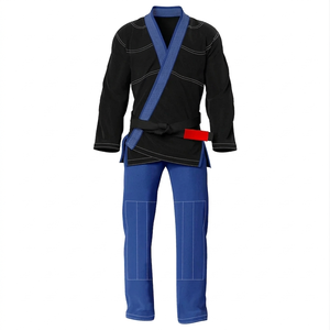 Kimono de BJJ para Hombre, Pantalones Negros y Azules, Corte Regular, 100% Algodón, Ropa Duradera para Artes Marciales, Talla Adulto - Product Image 2