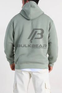 Sudadera con capucha y cremallera completa de mezcla de algodón grueso, estilo casual urbano, fabricante OEM ODM de BBI - Product Image 3