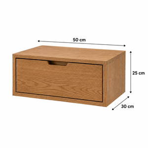 <b>Wall</b>-Mounted Hardwood Nightstand Built-In <b>Floating</b> Bedside <b>Shelf</b> for Space-Saving Modern Bedrooms hardwood Nightstands - Product Image 2