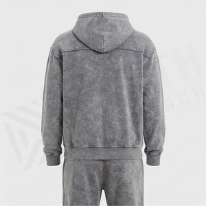 Conjunto Deportivo de 2 Piezas para Hombre, Lavado Ácido, Antiarrugas, Algodón y Poliéster, Tallas Grandes, Sostenible, Color Personalizado - Product Image 2