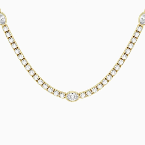 Elegante Collar de Tenis con 8 Diamantes Ovalados de Laboratorio de 3.5 ct, Joyería Brillante, Regalo para Mujer - Product Image 2