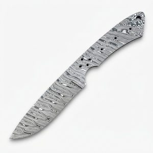 Lame de couteau de chasse et de dépecage en acier Damas sur mesure, pleine longueur, vente en gros, fourniture pour lamesseurs DIY, directement de l'usine - Product Image 5