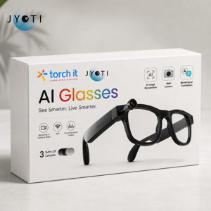 แว่นตาอัจฉริยะ JYOTI AI สำหรับผู้พิการทางสายตา กล้อง 8MP บลูทูธไร้สาย ผู้ช่วยเสียง ดีไซน์น้ำหนักเบา - Product Image 5