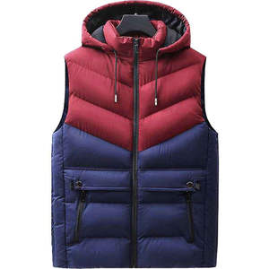 Chaleco corto de plumón con capucha y cremallera para mujer, estilo moderno, personalizable, cálido, sin mangas, para invierno. - Product Image 5