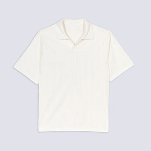 เสื้อโปโลผู้ชายคอตตอนปิเก้คอลายทางสีตัดกันเสื้อผ้าแนวสตรีทอินเทรนด์เสื้อโปโลทรงสลิมฟิตลำลองแบบกำหนดเอง - Product Image 4
