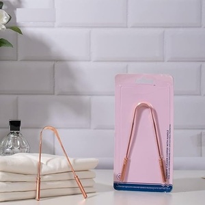 Raspador de Lengua de Cobre de Alta Calidad, Herramienta de Cuidado Bucal de Metal, Diseño Tradicional Pulido, Limpiador de Lengua Reutilizable - Product Image 3