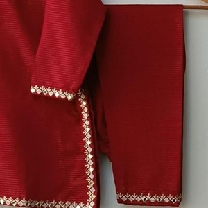 Women's Traditional <b>Embroidered</b> Cotton Poplin Kurta Set With Geometric Pattern For Daily Wear All Seasons Skin-Friendly - Product Image 3