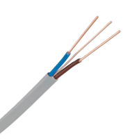 Cable Eléctrico Plano de Dos Hilos y Tierra 1.5/2.5/4mm² Estándar BS, Aislamiento de PVC, Bajo Humo, Cero Halógenos, Seguro para Cableado Interior