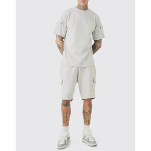 Conjuntos de camiseta y pantalones cortos de dos piezas hechos a medida, ropa de verano, conjuntos de pantalones cortos de alta calidad para hombre, fabricante. - Product Image 1