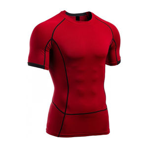 Camiseta Térmica de Compresión de Manga Corta para Hombre, Transpirable, Color Verde Neón, Ligera, para Deportes de Invierno y Verano - Product Image 2