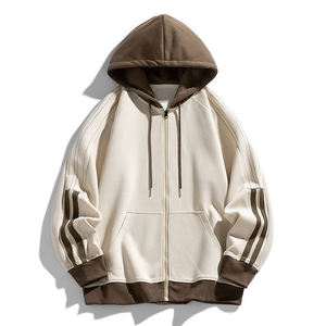 Sudadera con Cierre, Corte Regular, Color Sólido, Algodón French Terry, Estilo Casual Otoñal, Chaqueta Urbana para Hombre - Product Image 4