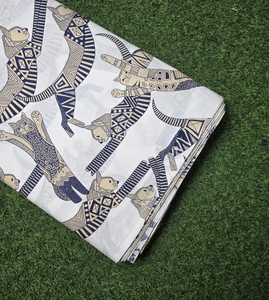 Tissu en coton imprimé à la main motif chat original, vendu au mètre, tissu doux et léger pour robes et couture, cadeau pour elle - Product Image 6