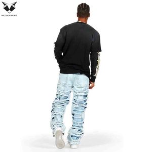 Bon fournisseur, créez votre propre design tendance avec un prix raisonnable, tissu doux au toucher, t-shirt graphique noir à manches longues double couche - Product Image 4