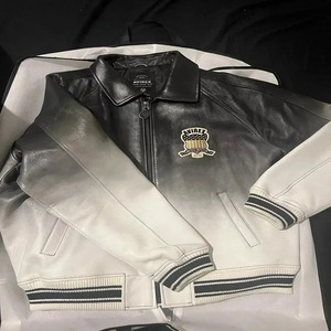 Blouson bomber vintage en cuir ombré style Avirex, unisexe, style varsity - Product Image 4