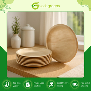 Revendeur de confiance proposant des assiettes rondes en fibre de palmier biodégradable de qualité supérieure pour cadeaux d'entreprise et services de traiteur - Product Image 6