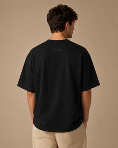 Camiseta Formal de Manga Corta con Cuello Redondo para Hombre F2WIN, Corte Regular, Negra, Poliéster/Algodón, Logotipo Frontal, Transpirable, 220g, Precio al por Mayor - Product Image 5