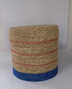 Panier de rangement rond en corde de jonc de mer très demandé avec couvercle, écologique, pour linge sale, en rotin, pour la maison et la chambre - Product Image 3