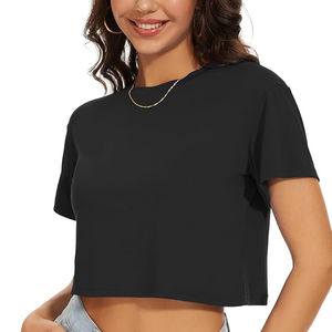 Camisetas cortas de alta calidad para mujer, fabricadas en fábrica, de secado rápido, estilo básico universitario, para mujer, de alta calidad. - Product Image 2