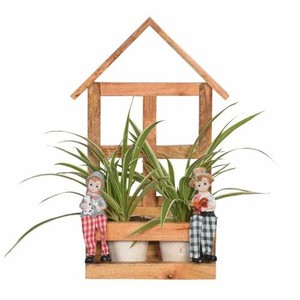 Soporte de Esquina para Plantas de Madera de Teca Premium con Rejilla Decorativa - Venta al por Mayor - Product Image 4