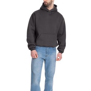 Custom Heavyweight Oversized Hoodie <b>Men</b> 500 GSM Cotton Fleece Blank <b>Pullover</b> Streetwear OEM ODM Wholesale Wear - Product Image 5