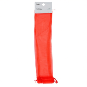 Sacchetti regalo in organza Ilan 21 cm x 6,5 cm rossi 4 pezzi per decorazioni per feste di matrimonio - Product Image 1